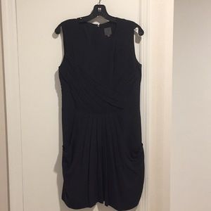 EUC Calvin Klein pleated silk dress, sz 6